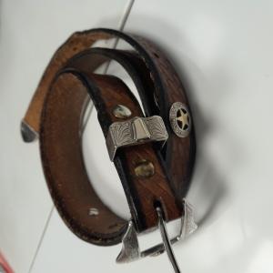 CS827/2024  BROWN BELT WITH SILVER STAR ON IT